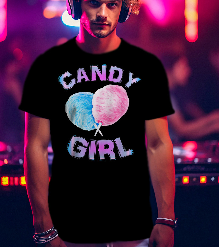 Candy Girl Cotton Candy Fun Girls Juniors T-Shirt