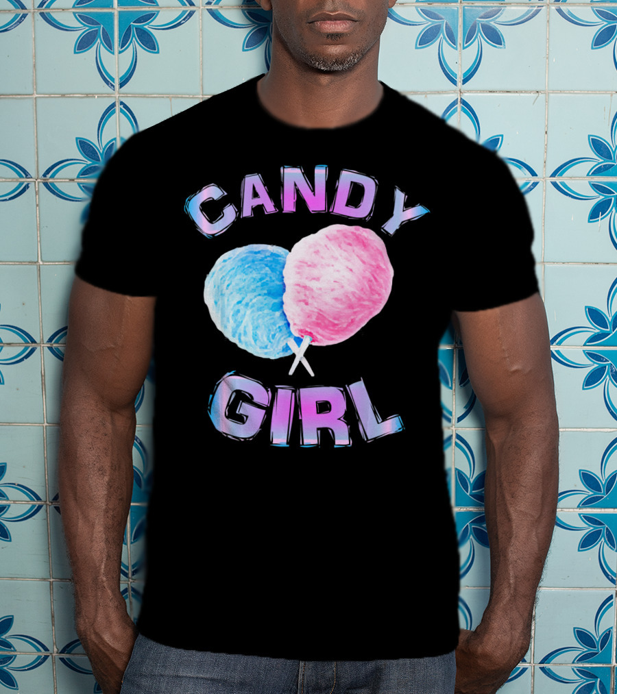 Candy Girl Cotton Candy Fun Girls Juniors T-Shirt