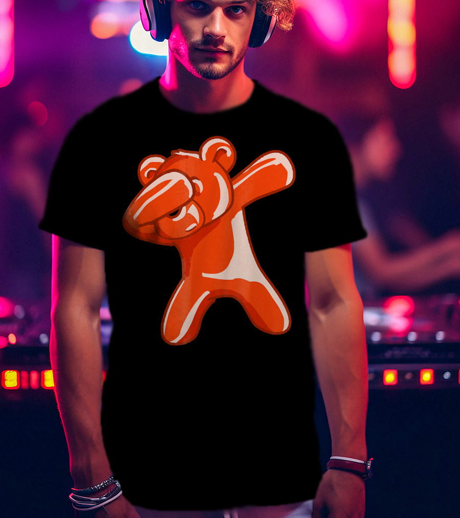 Dabbing Bear Gummy Candy Dance Dab Pose T-Shirt