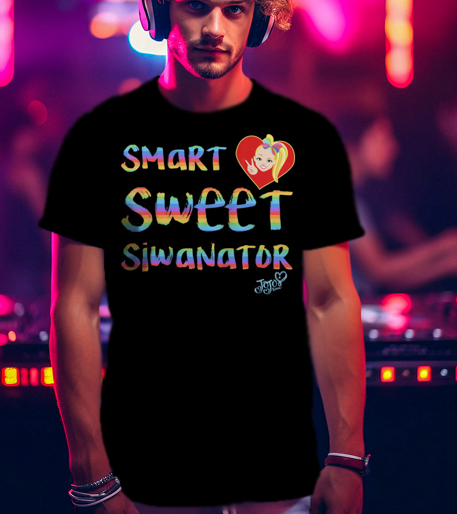 JoJo Siwa Heart Smart Sweet Siwanator Rainbow T-Shirt