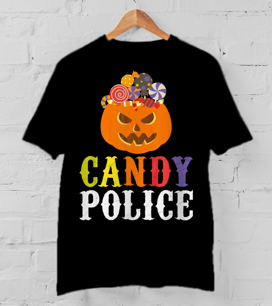 Candy Police Jack O Lantern Halloween Sweets T-Shirt