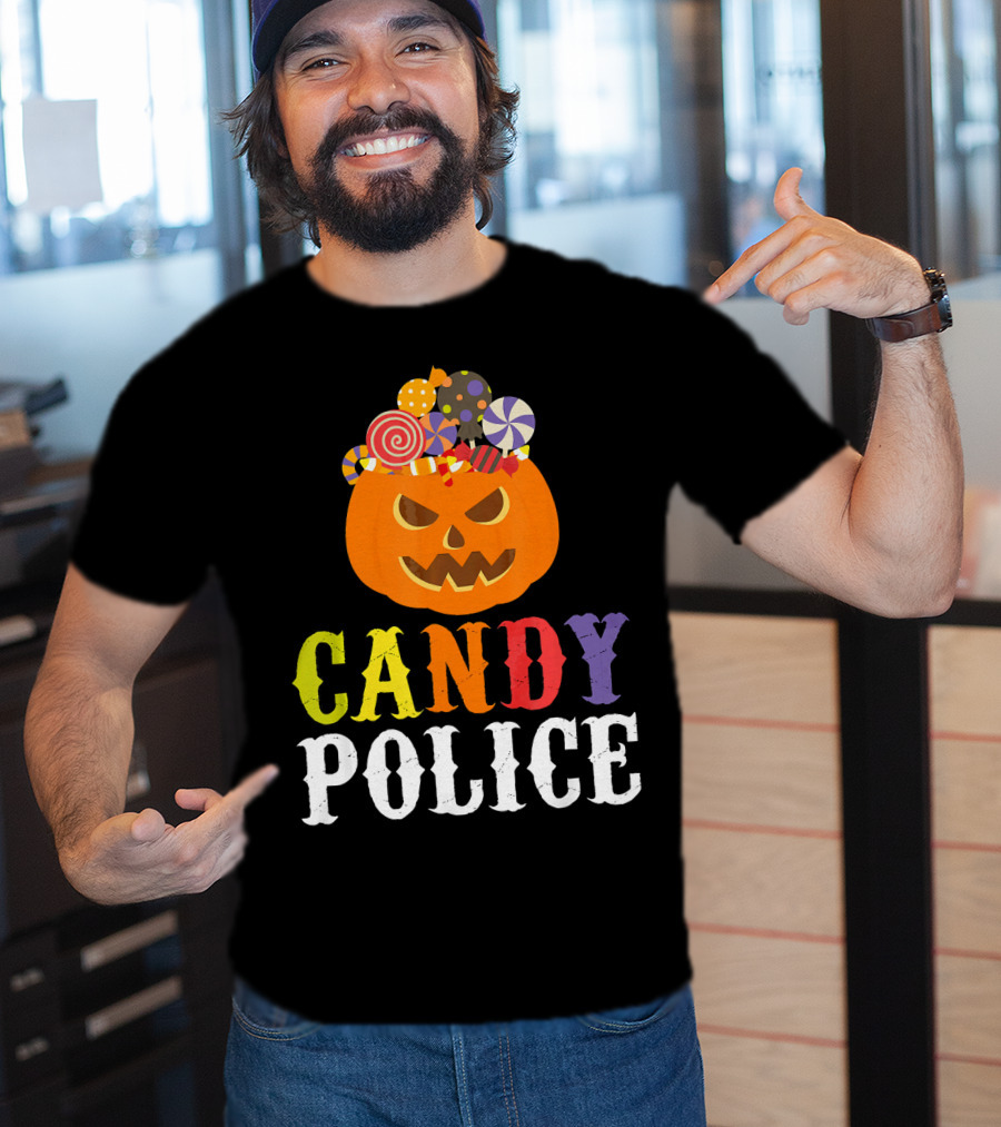 Candy Police Jack O Lantern Halloween Sweets T-Shirt