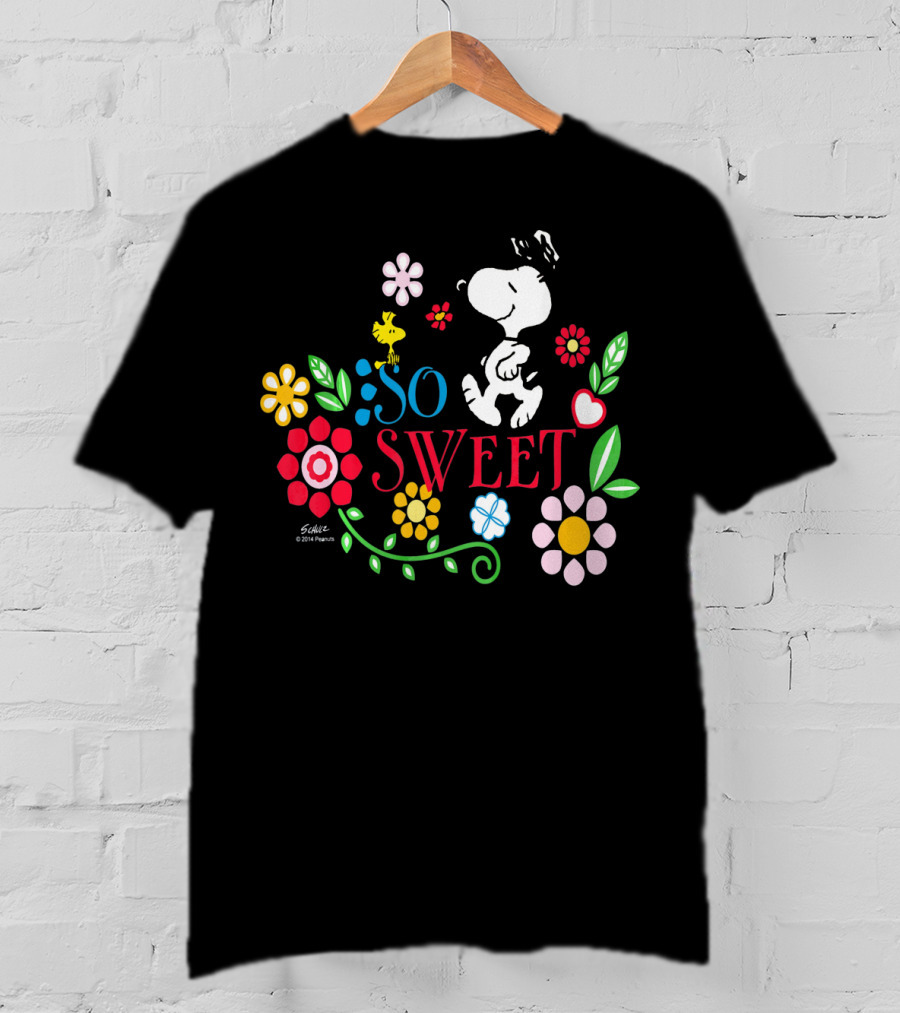 Snoopy Woodstock So Sweet Floral Bliss Peanuts T-Shirt