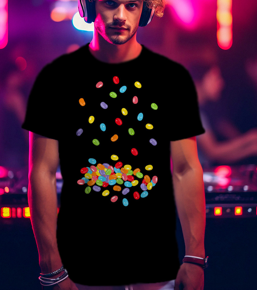 Colorful Cute Jelly Beans Candy Lover Easter Delight T-Shirt