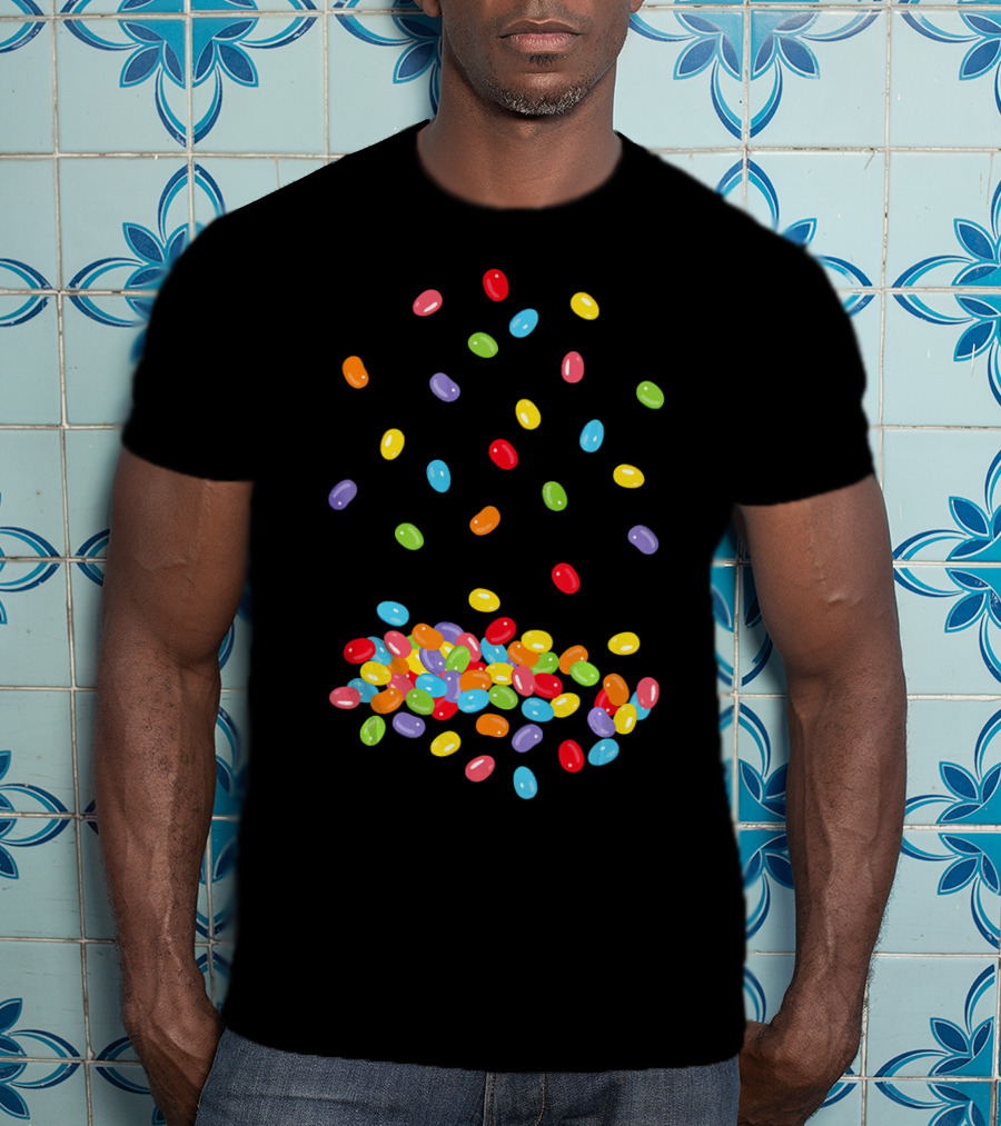 Colorful Cute Jelly Beans Candy Lover Easter Delight T-Shirt