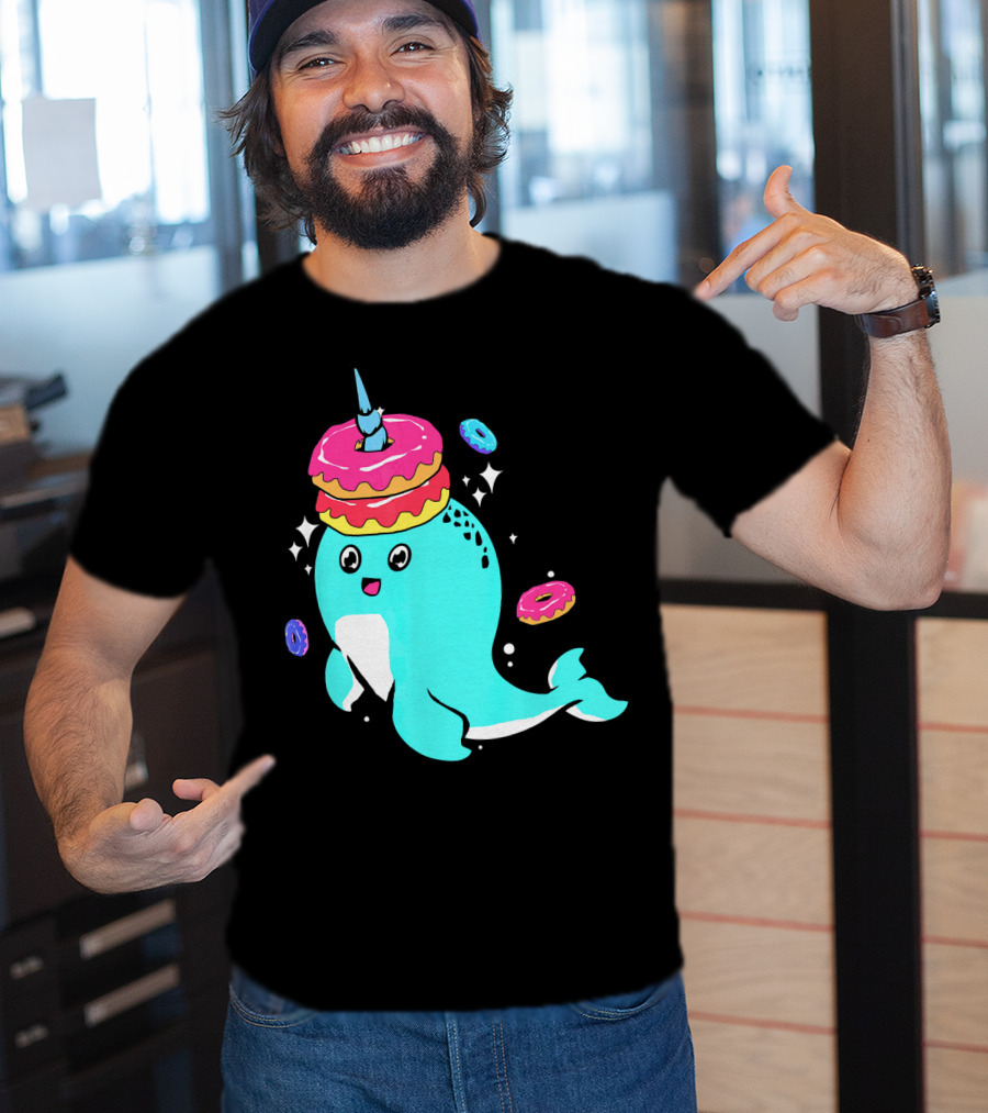 Narwhal Donut Candy Sprinkle Bakery Whale T-Shirt