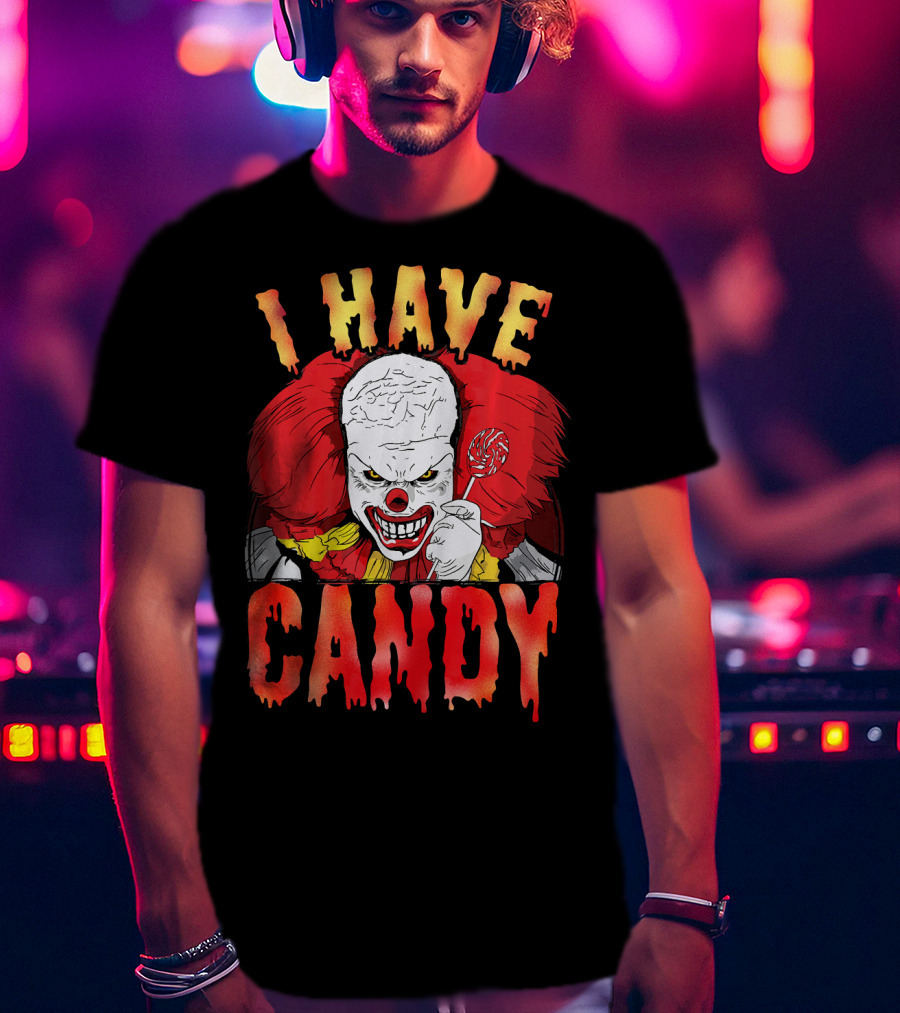 Halloween Scary Clown I Have Candy Horror T-Shirt