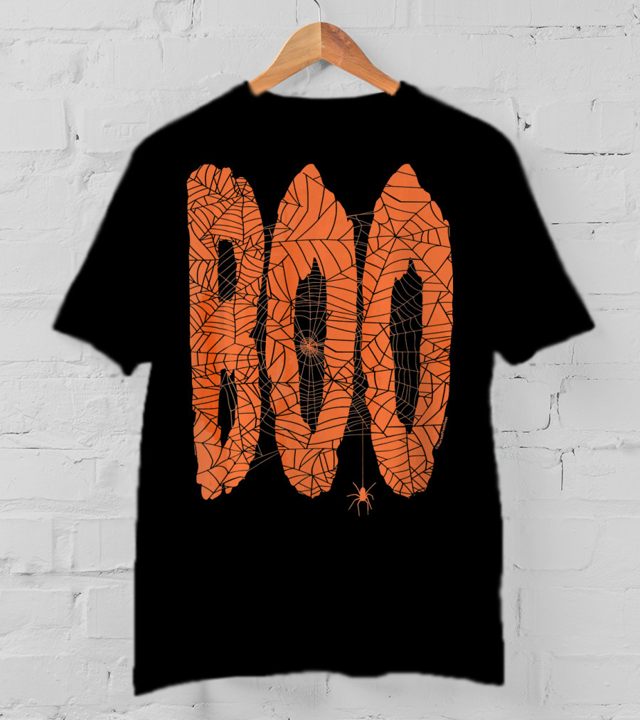 Boo Spider Web Halloween Fun Spooky T-Shirt