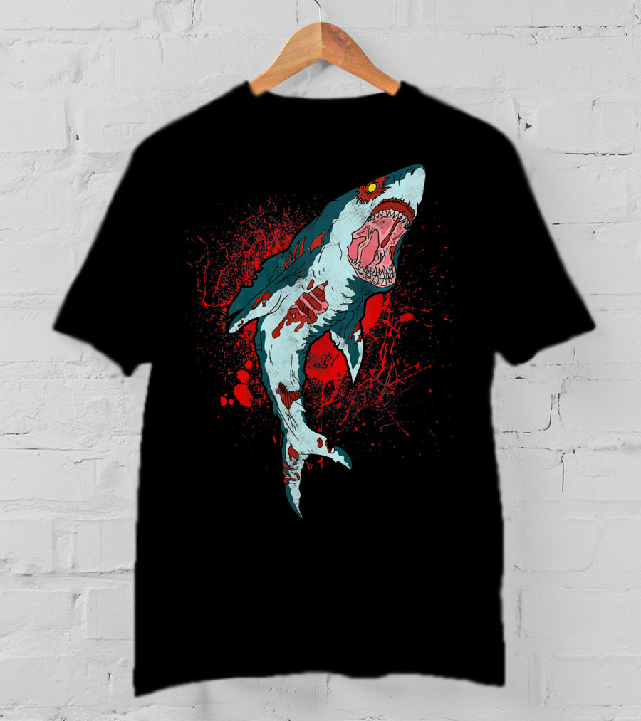Zombie Bloody Shark Horror Apocalypse T-Shirt