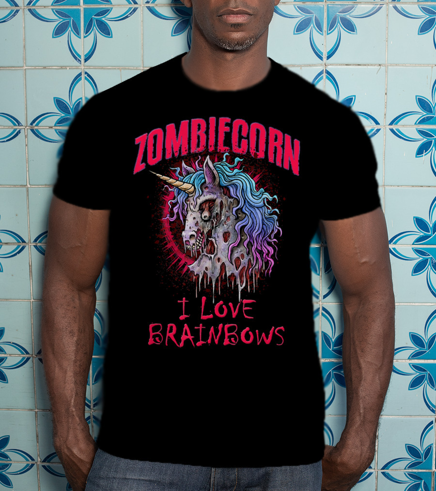 Zombiecorn I Love Brainbows T-Shirt