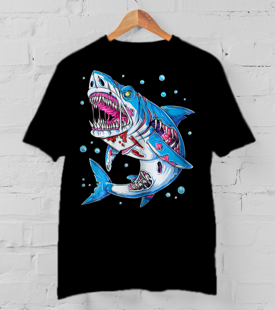 Jawsome Shark Zombie Halloween Zombies Attack T-Shirt