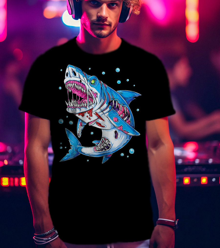 Jawsome Shark Zombie Halloween Zombies Attack T-Shirt