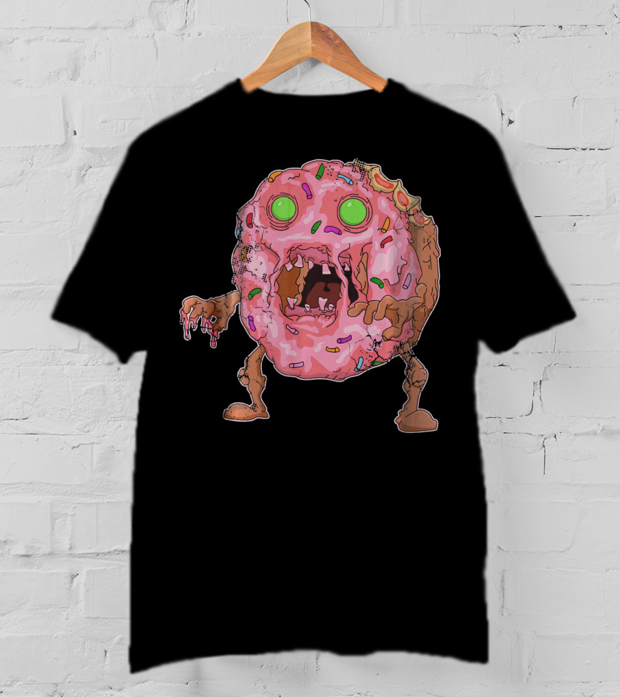 Halloween Zombie Donut Funny Zombies Hum Sprinkles Monster T-Shirt