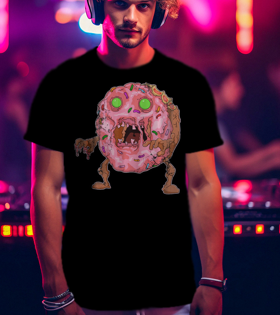 Halloween Zombie Donut Funny Zombies Hum Sprinkles Monster T-Shirt