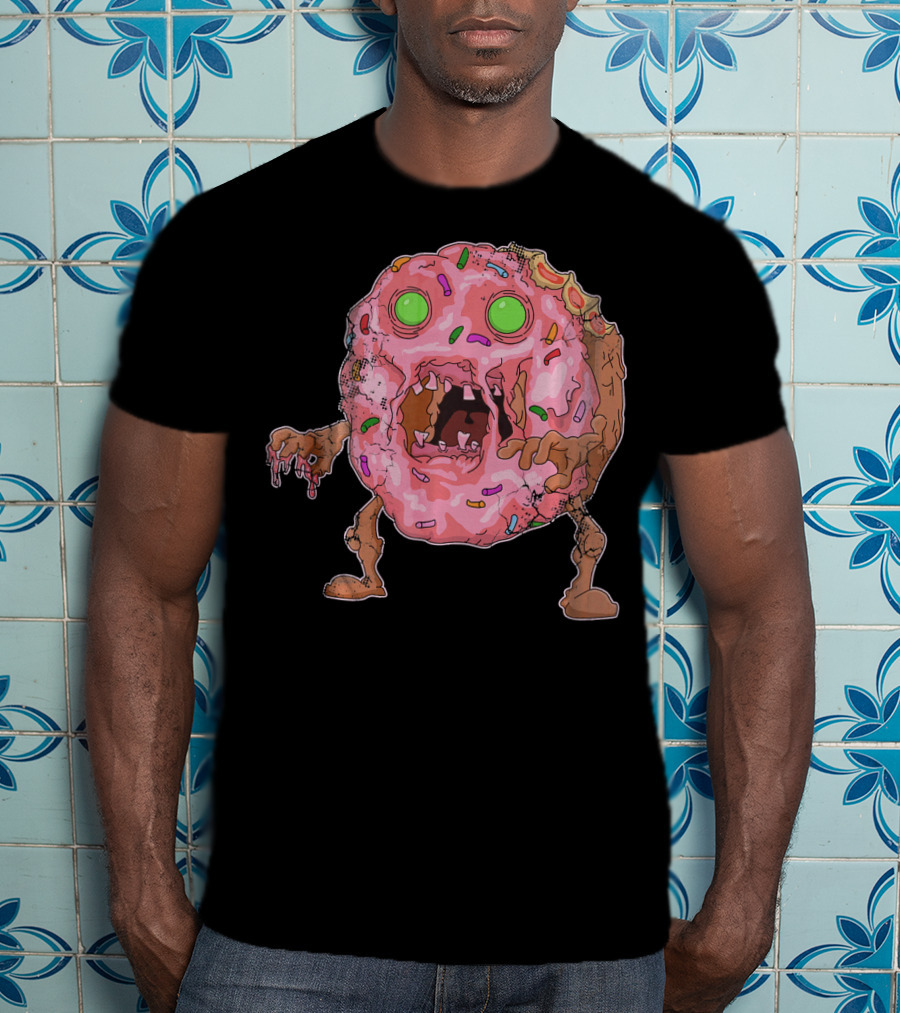 Halloween Zombie Donut Funny Zombies Hum Sprinkles Monster T-Shirt