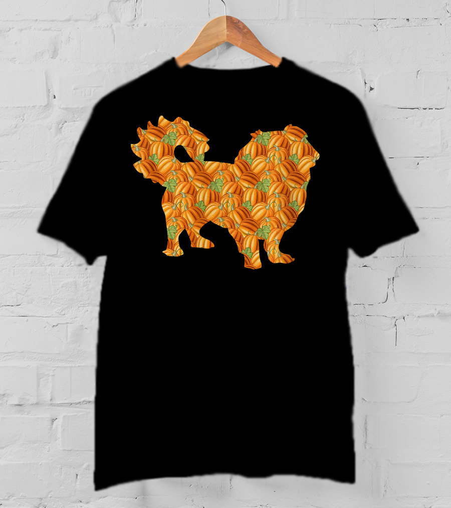 Pekingese With Pumpkin Pattern Easy Halloween Costume Pelchie T-Shirt
