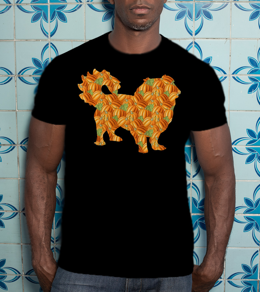 Pekingese With Pumpkin Pattern Easy Halloween Costume Pelchie T-Shirt