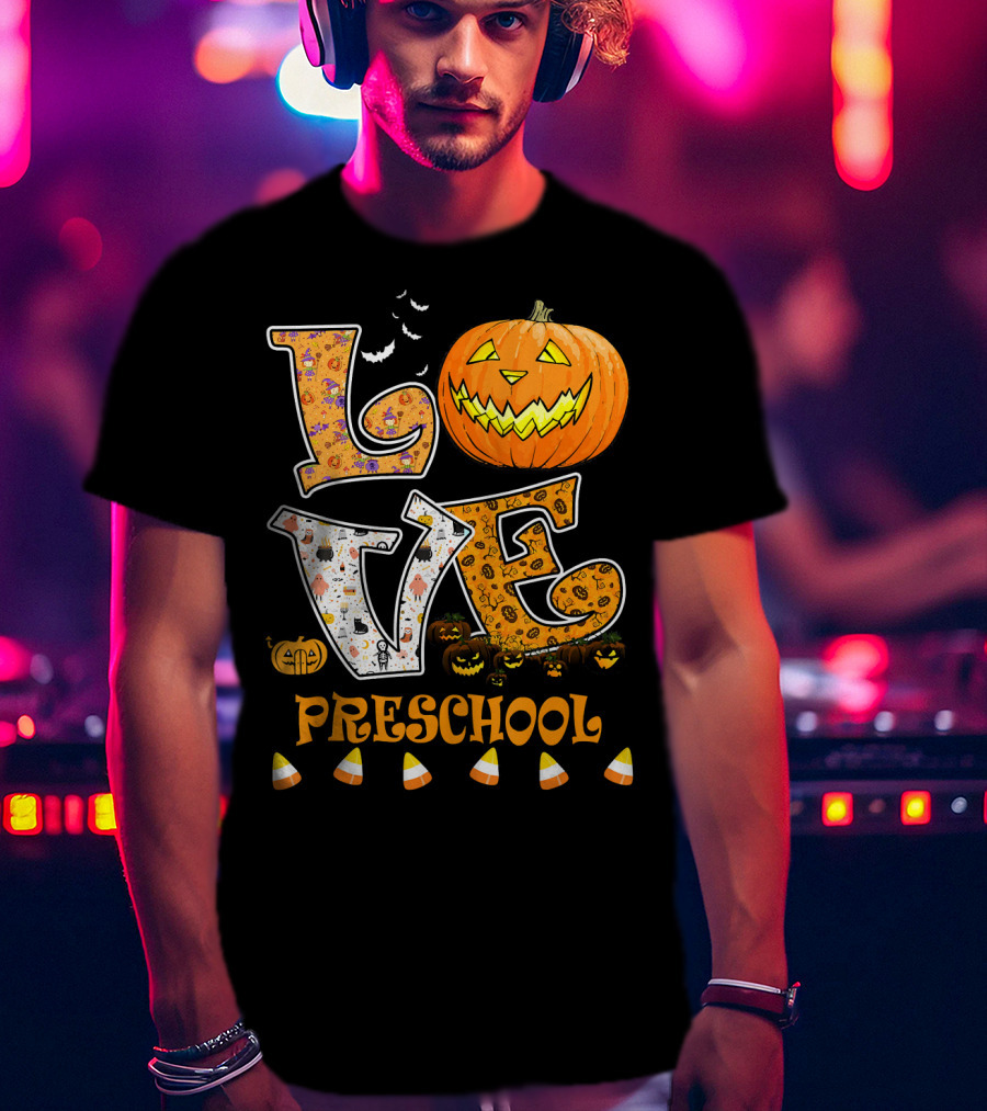 Halloween Pumpkin Love Preschool Candy Corn T-Shirt