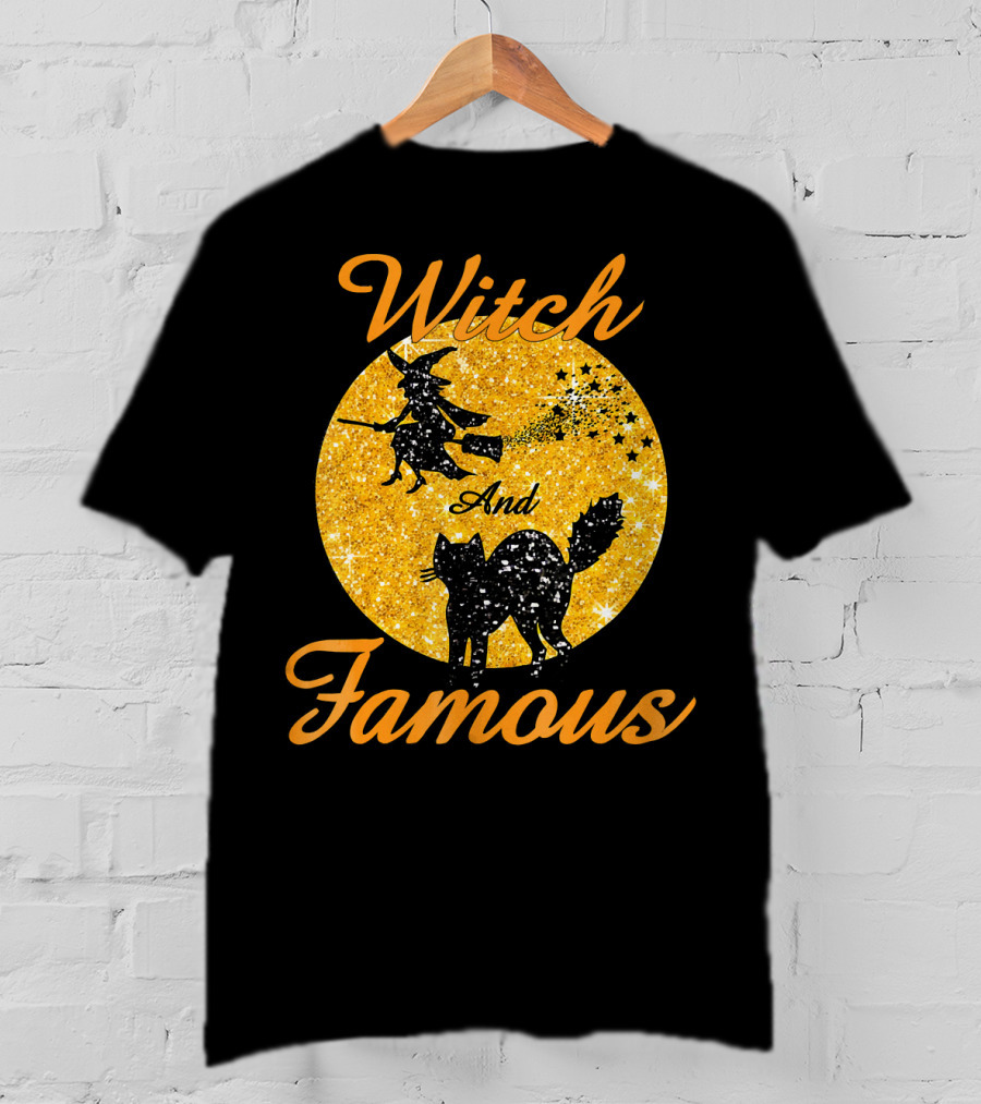 Witch And Famous Halloween Men Kids T-Shirt