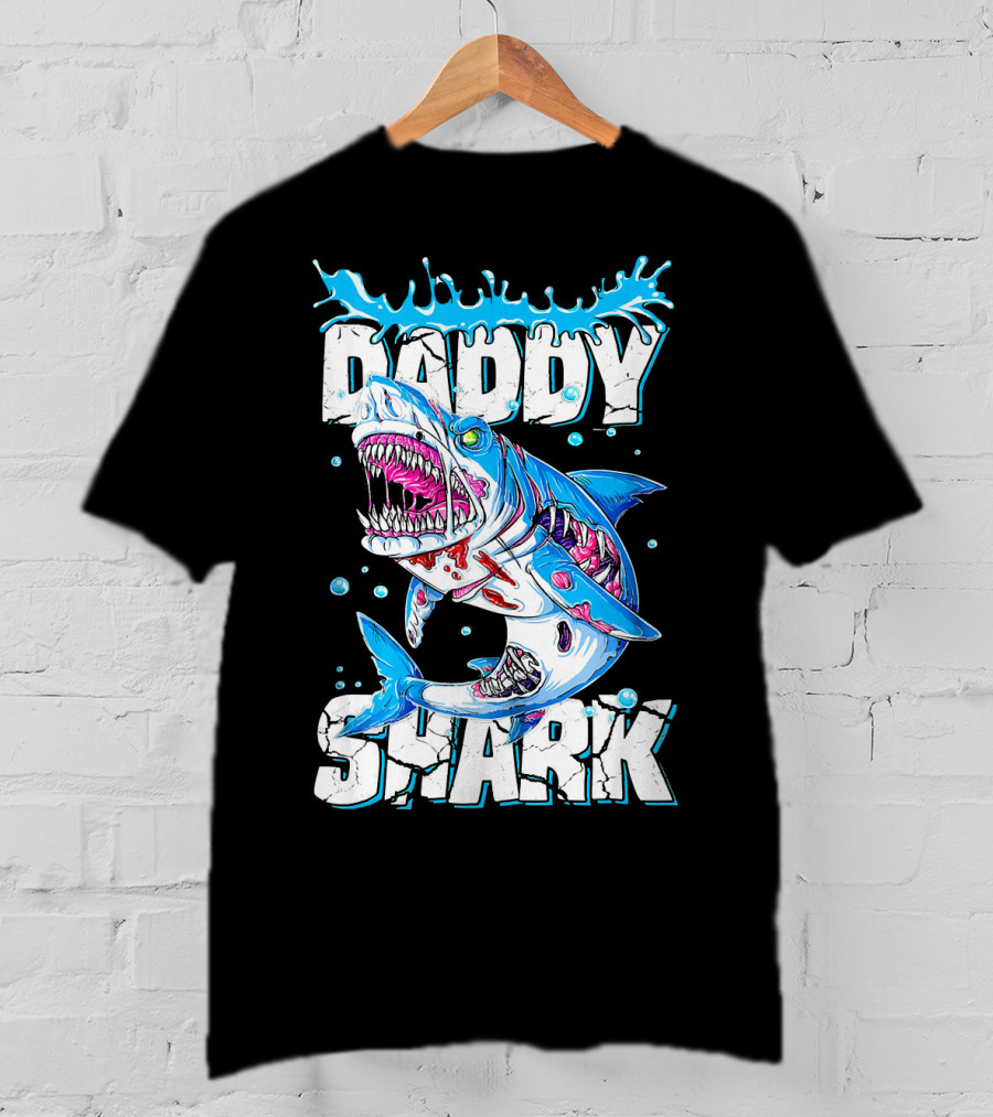 Daddy Shark Zombie Halloween T-Shirt