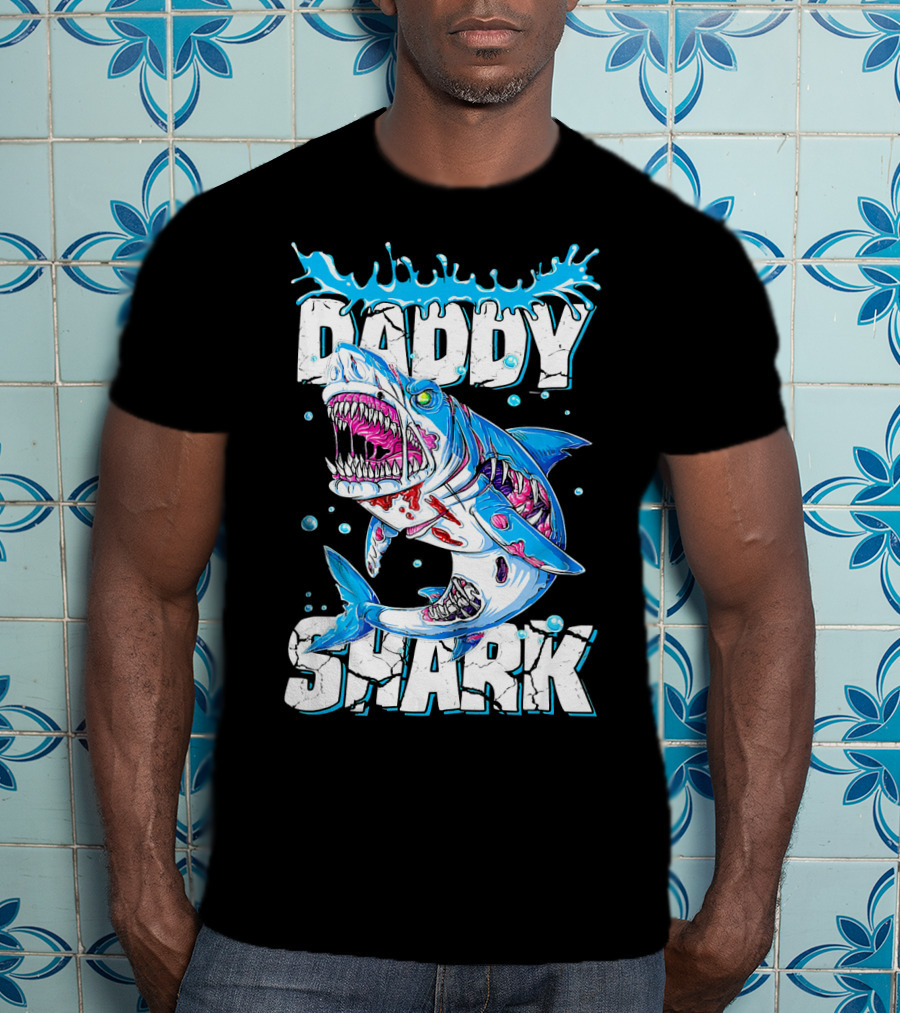 Daddy Shark Zombie Halloween T-Shirt