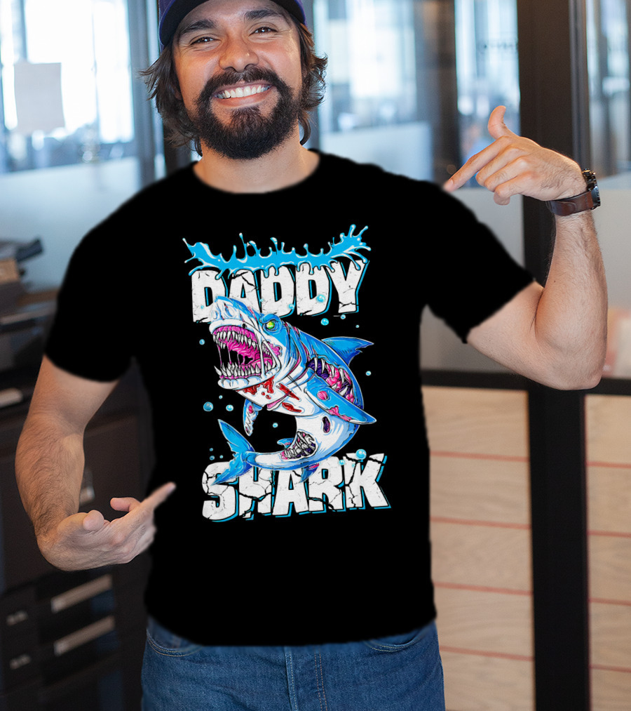 Daddy Shark Zombie Halloween T-Shirt