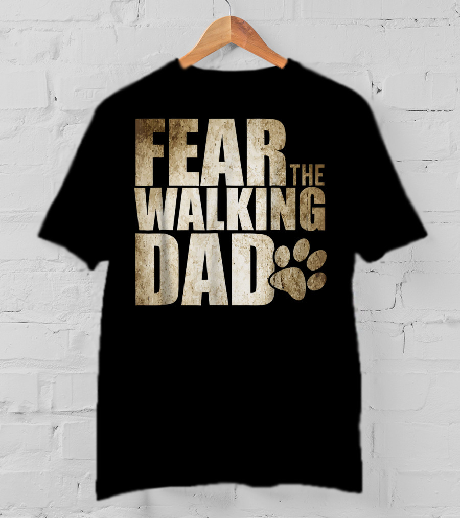 Fear The Walking Dad Paw Prints T-Shirt