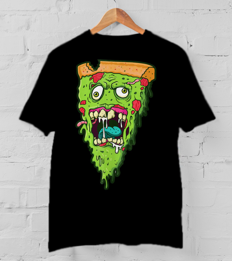 Pizza Zombie Monster Slice Fun T-Shirt