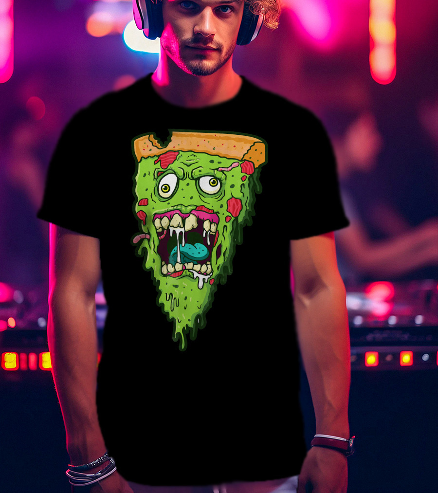 Pizza Zombie Monster Slice Fun T-Shirt