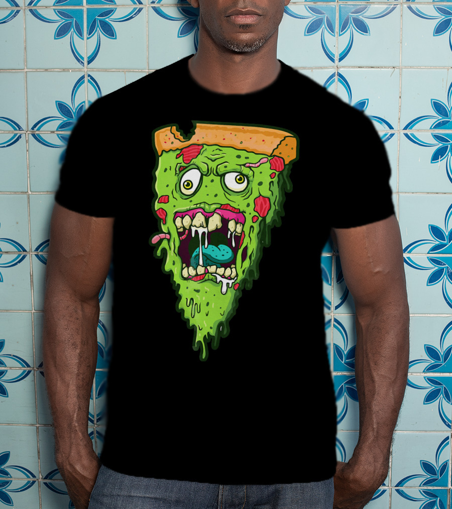 Pizza Zombie Monster Slice Fun T-Shirt
