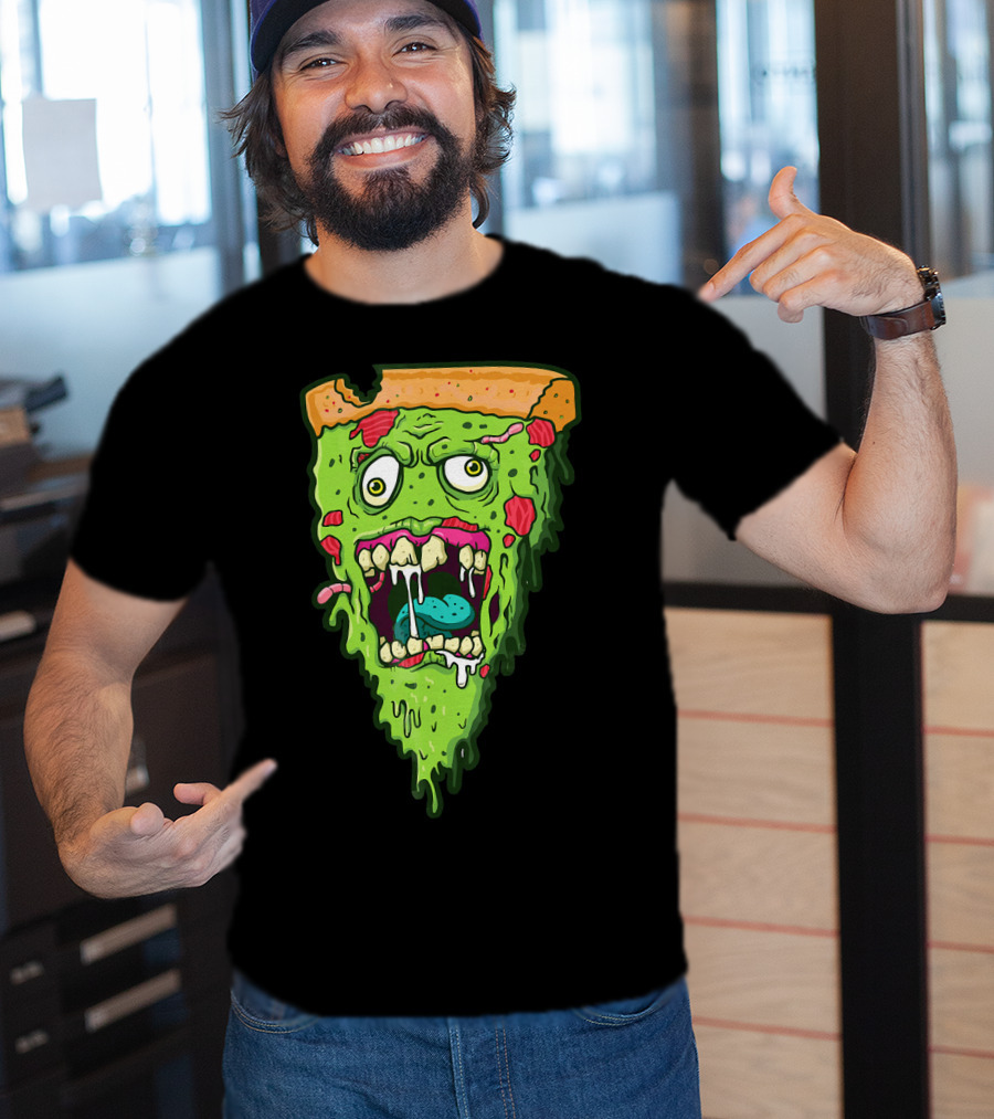 Pizza Zombie Monster Slice Fun T-Shirt