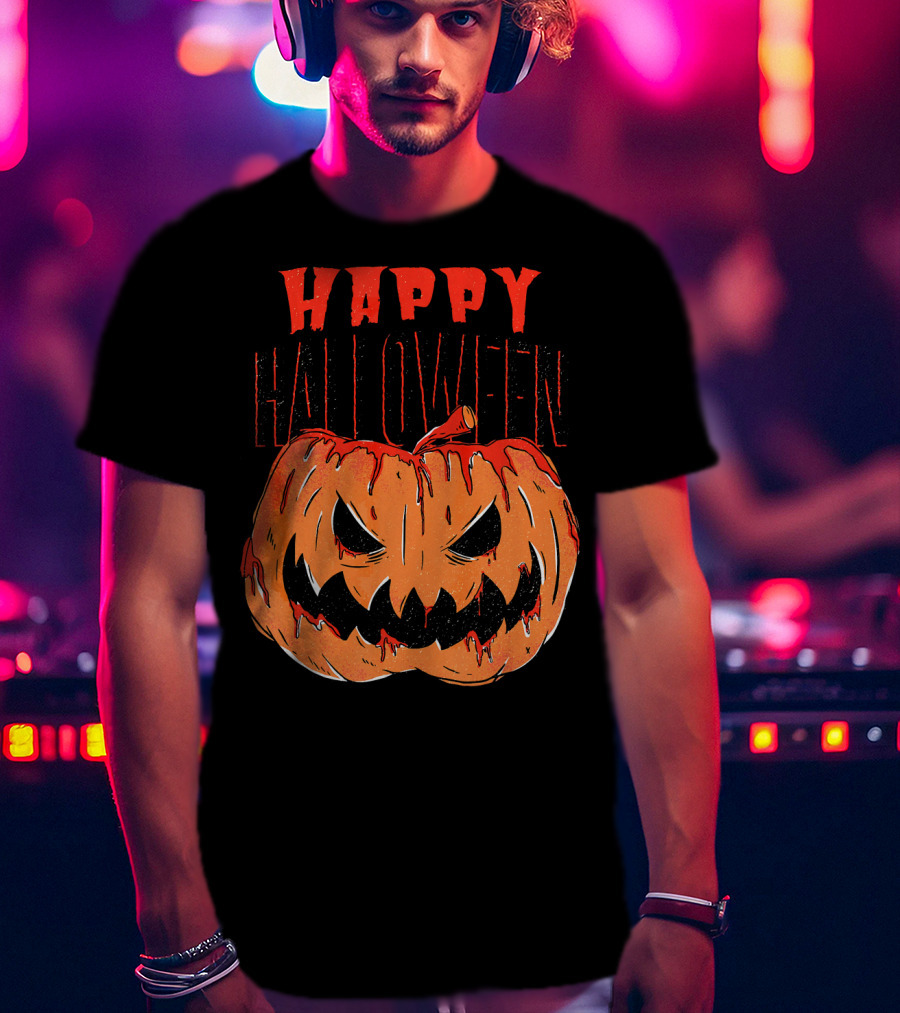 Happy Halloween Pumpkin Funny Costume Idea Cool T-Shirt
