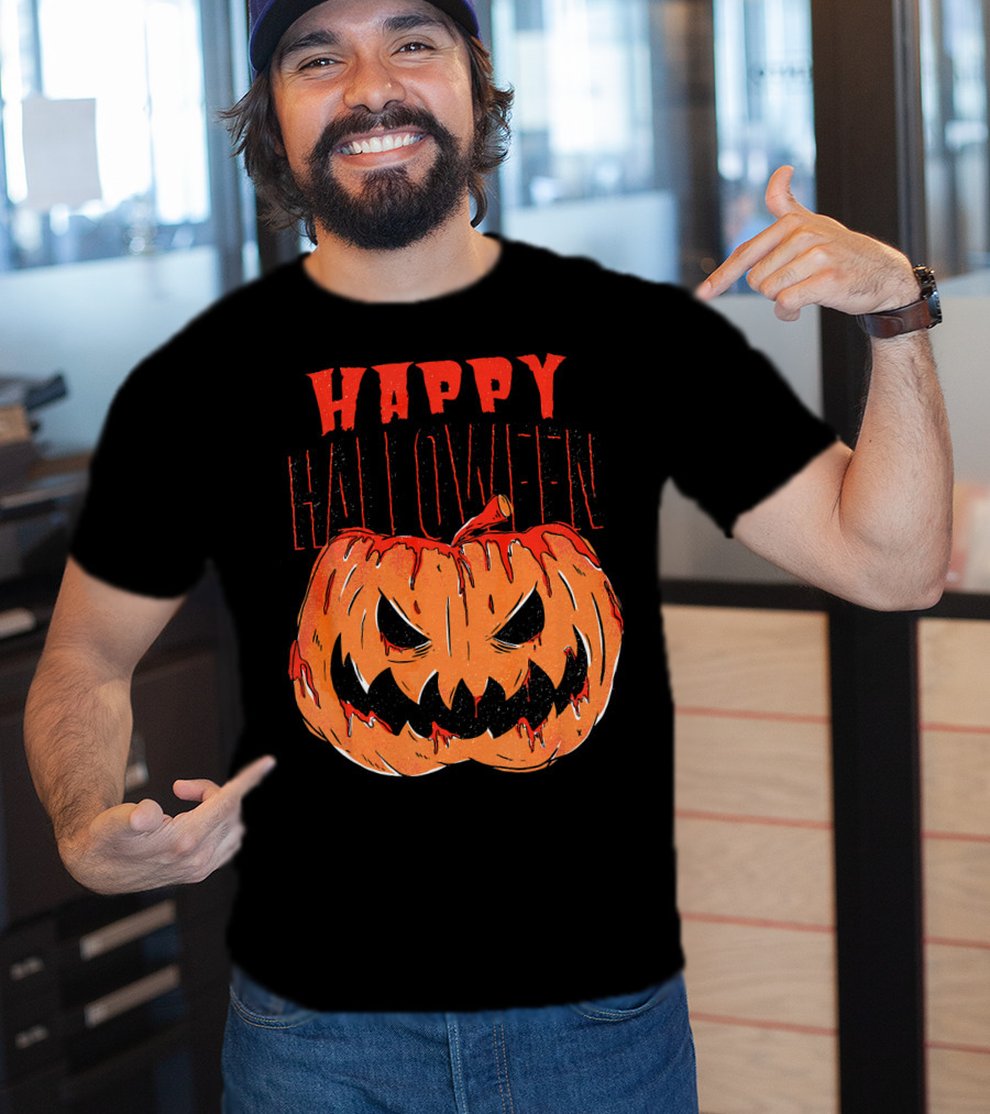 Happy Halloween Pumpkin Funny Costume Idea Cool T-Shirt