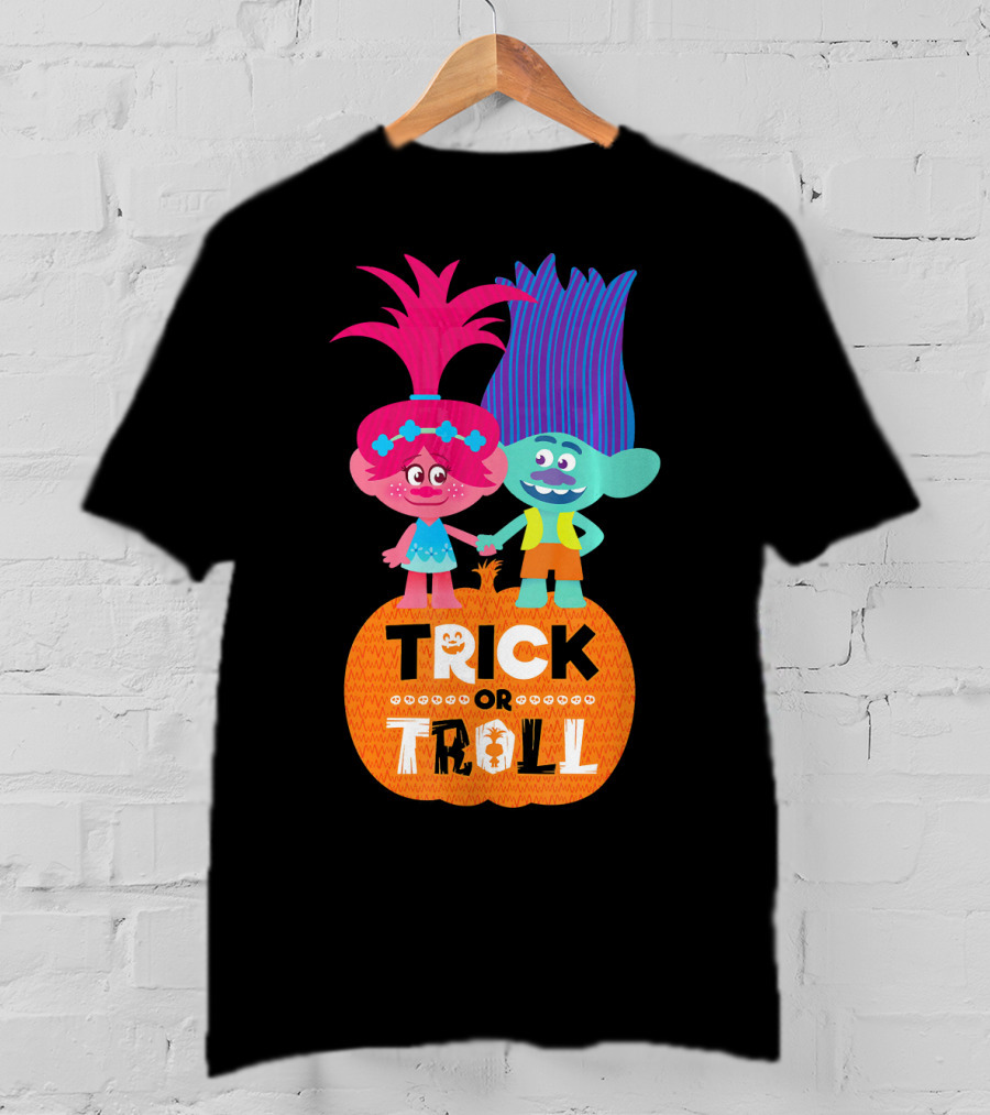 Trick Or Troll DreamWorks Trolls Halloween Pumpkin T-Shirt