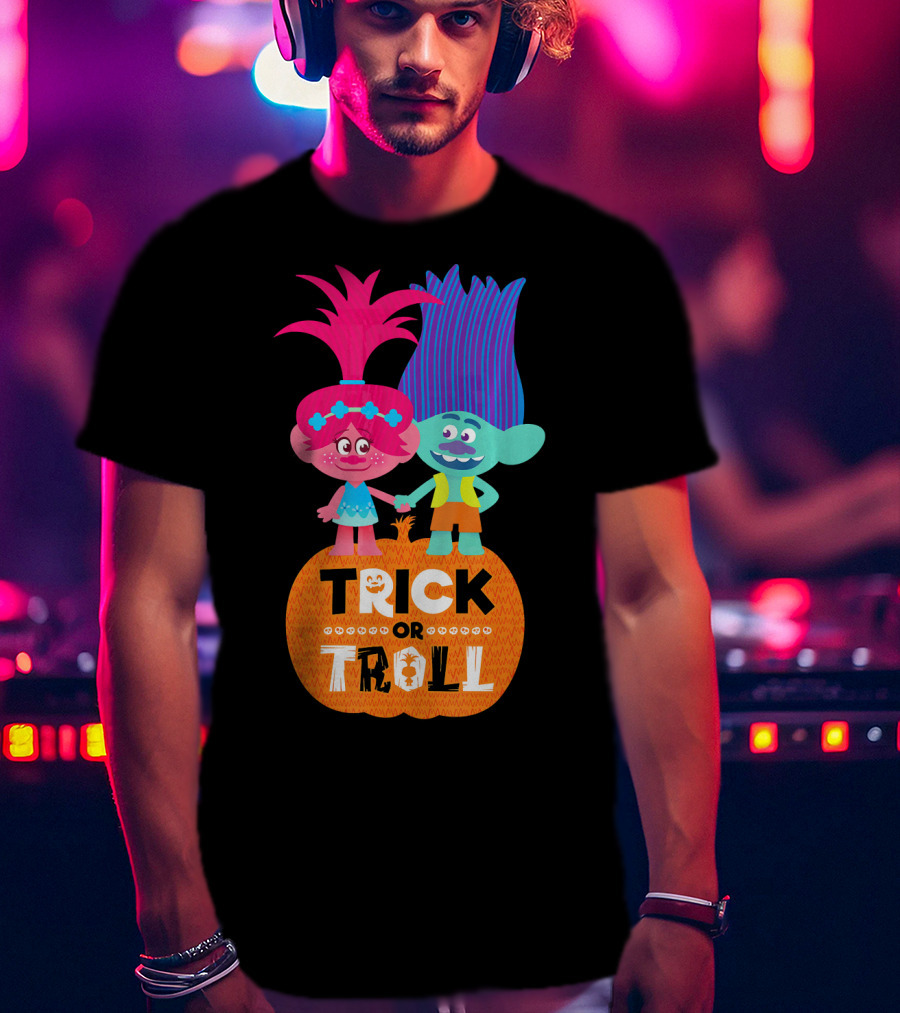 Trick Or Troll DreamWorks Trolls Halloween Pumpkin T-Shirt