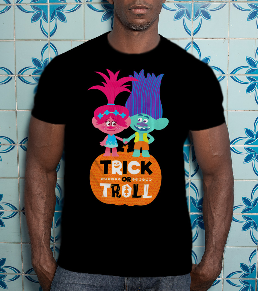 Trick Or Troll DreamWorks Trolls Halloween Pumpkin T-Shirt