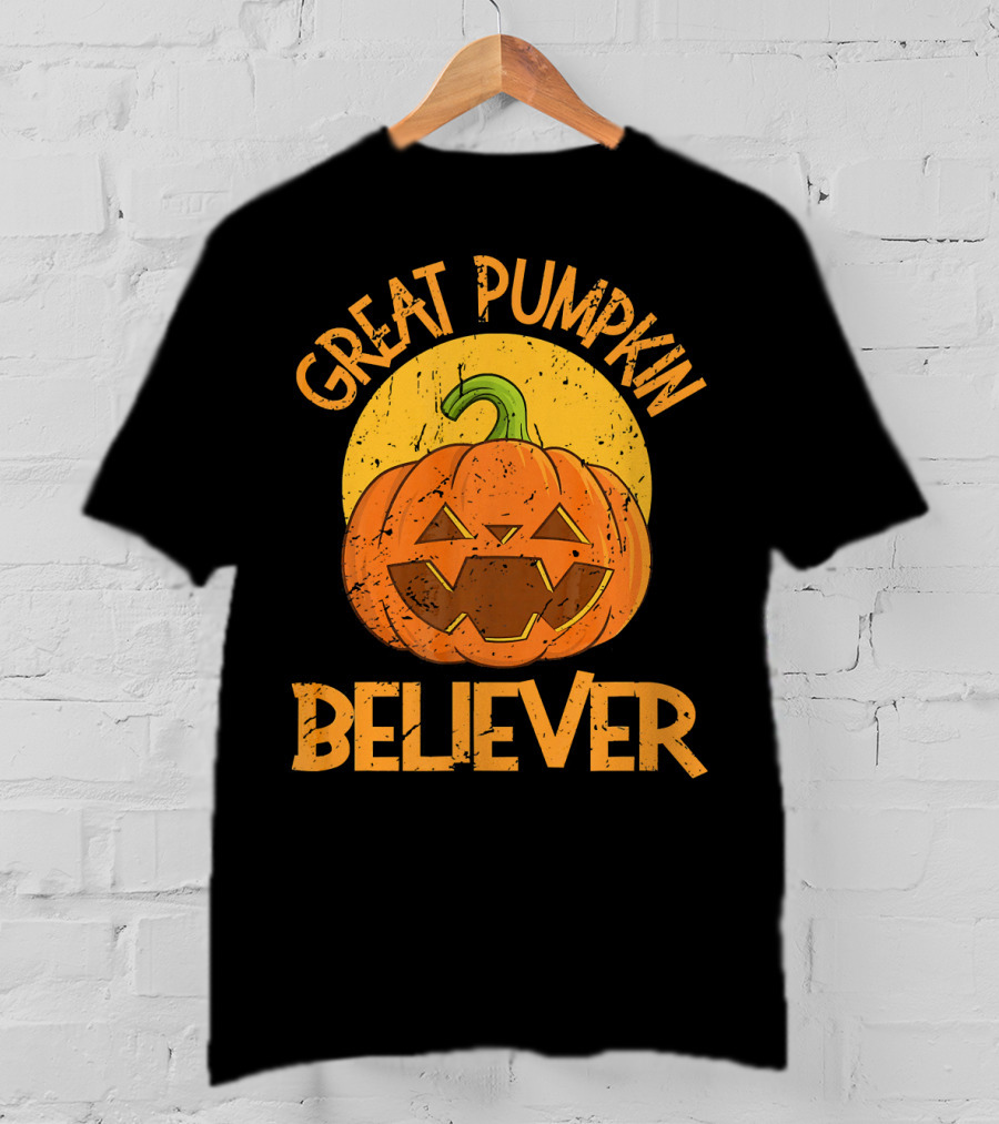 Great Pumpkin Believer Jack-O'-Lantern Moon T-Shirt