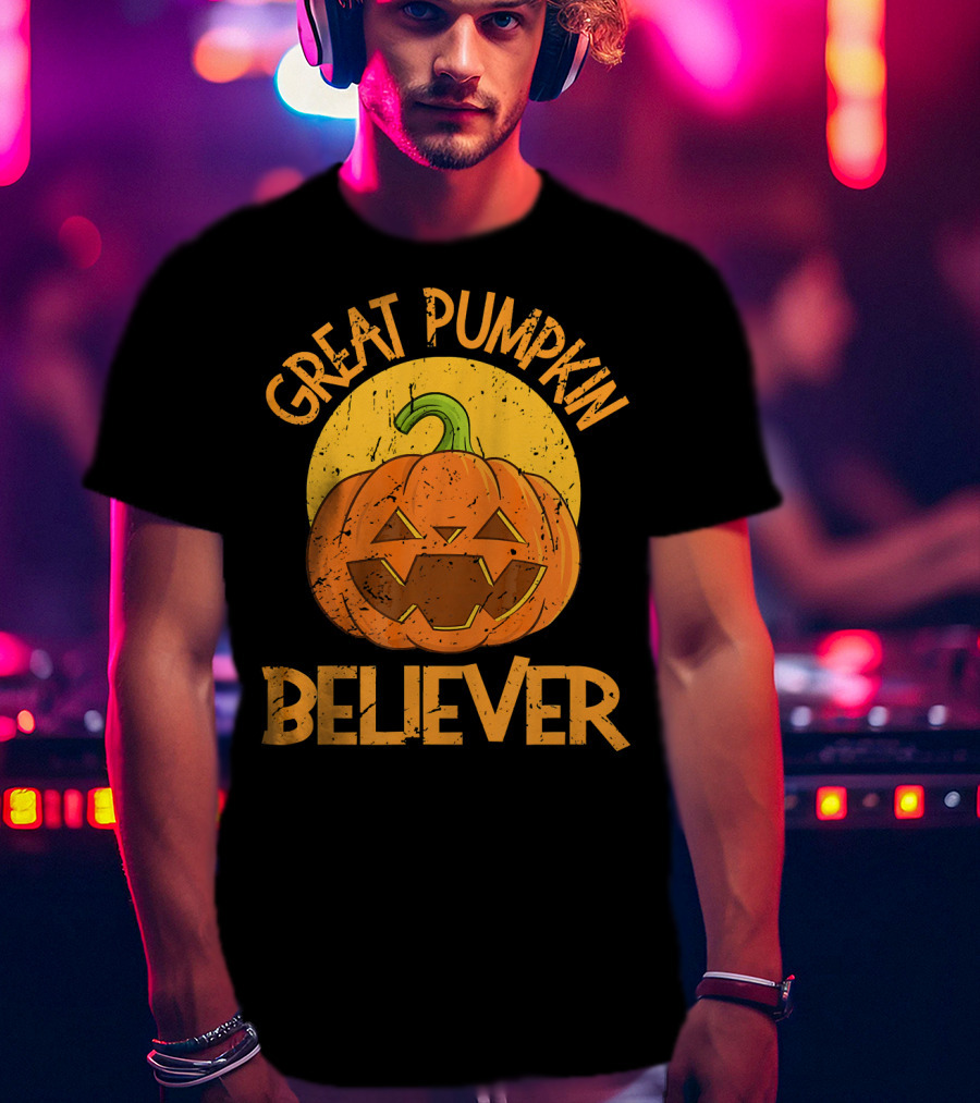 Great Pumpkin Believer Jack-O'-Lantern Moon T-Shirt