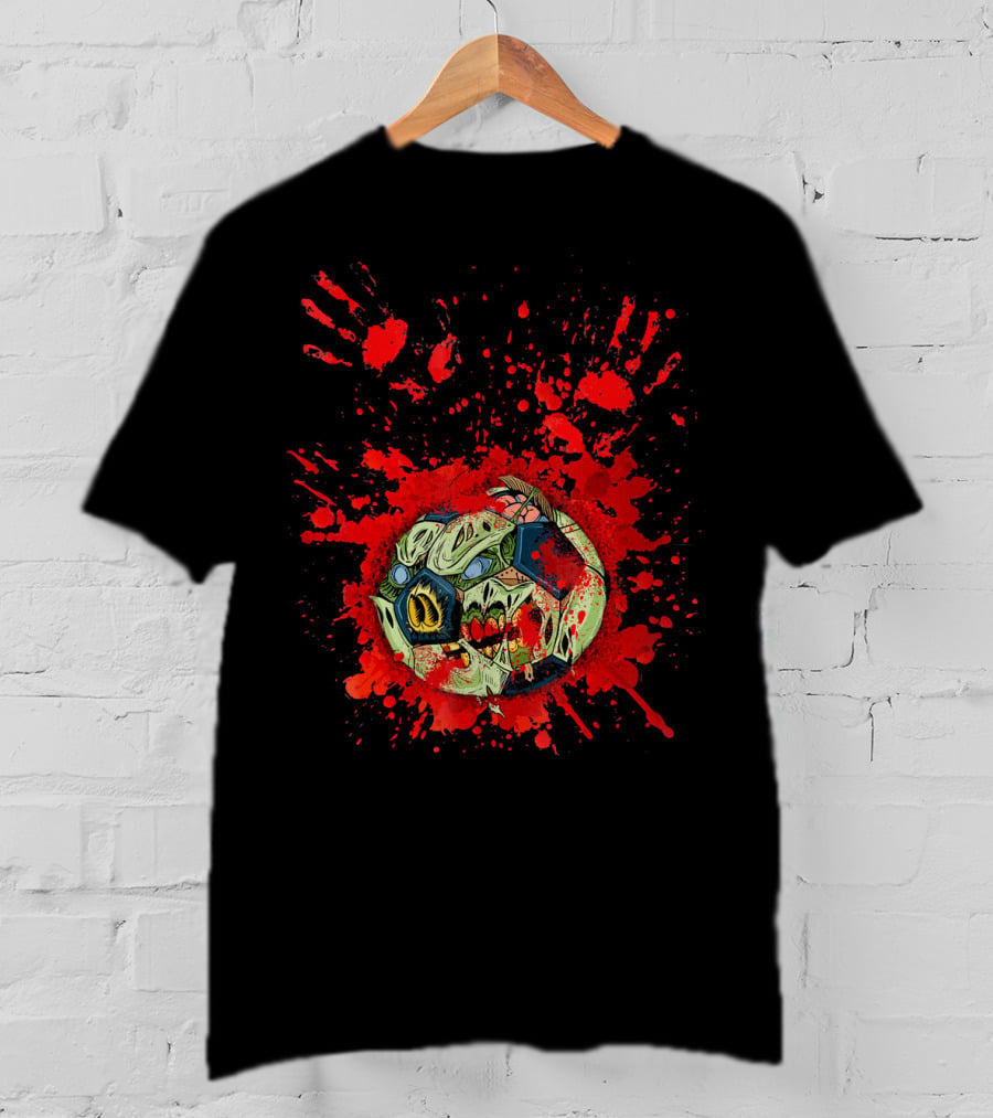 Zombie Soccer Ball Splatter T-Shirt