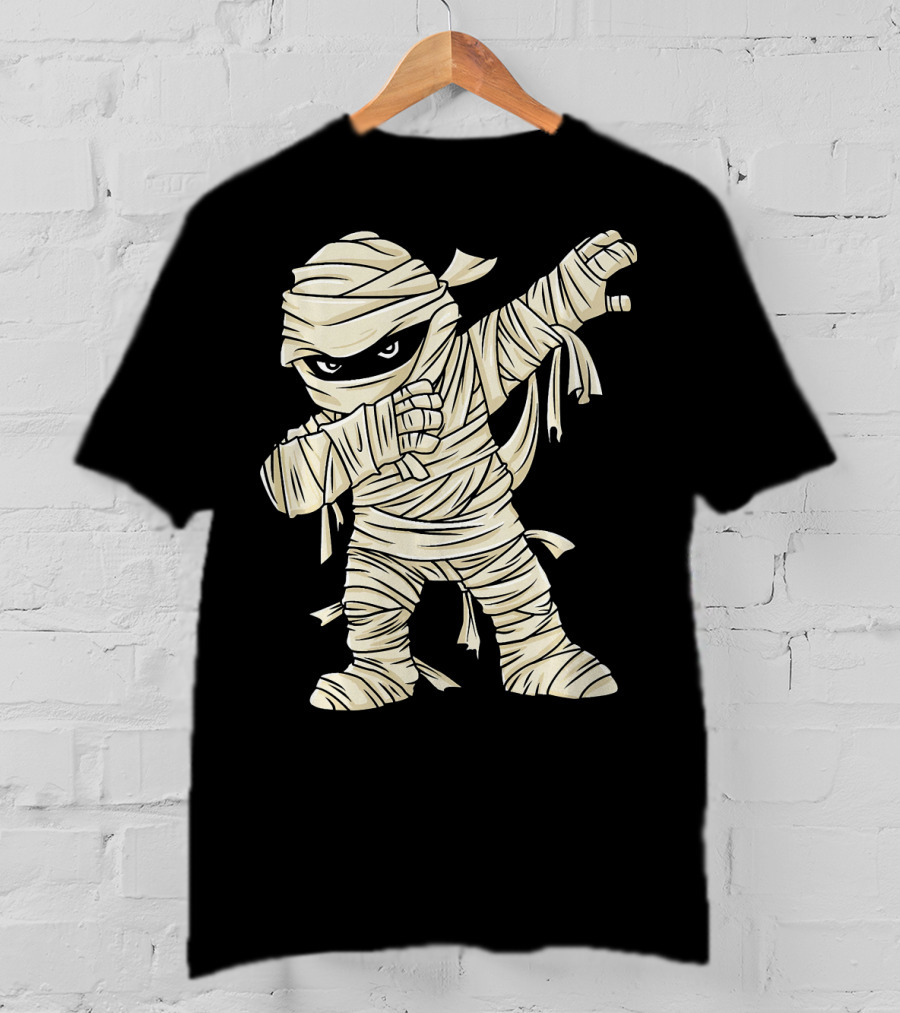 Dabbing Mummy Costume Dance Halloween Humor T-Shirt