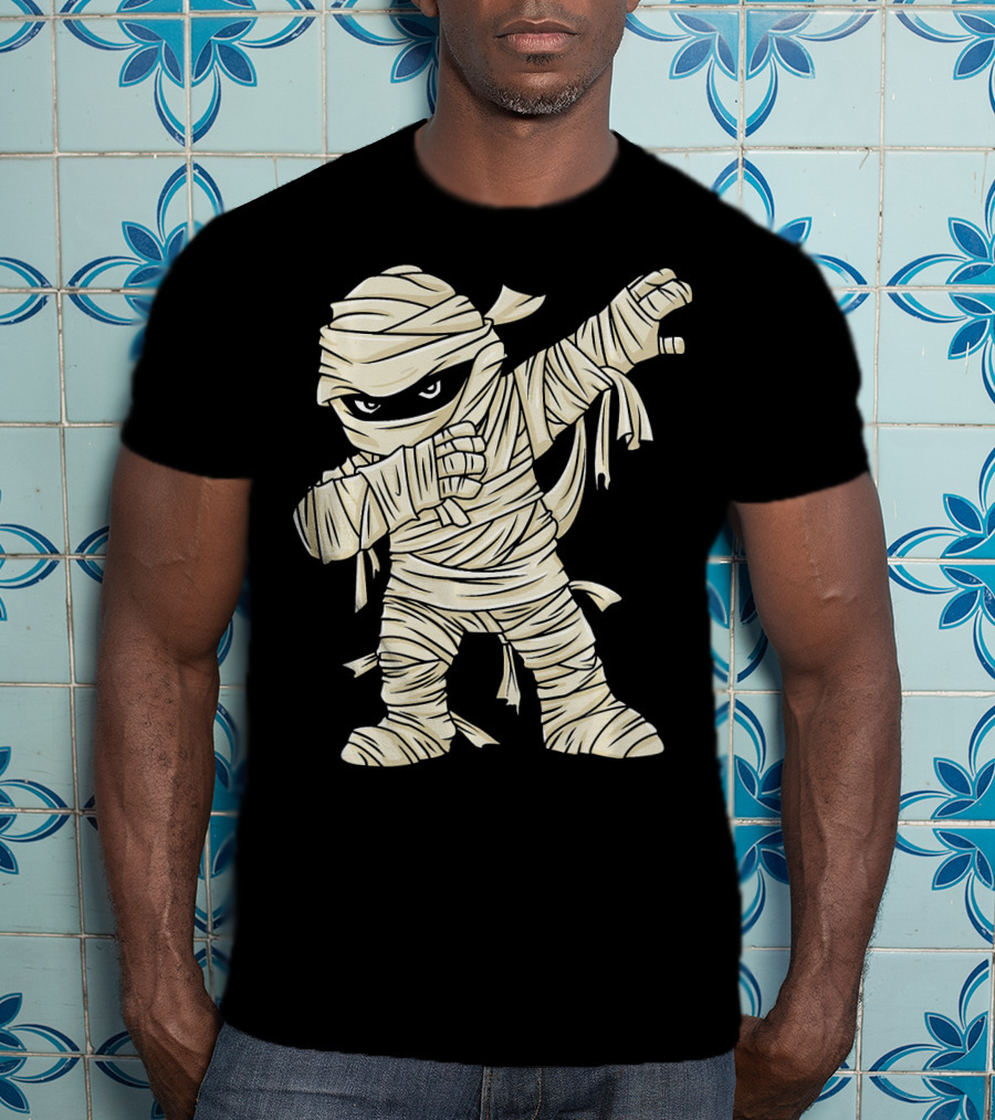 Dabbing Mummy Costume Dance Halloween Humor T-Shirt