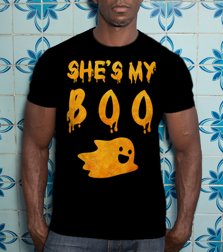 She's My Boo Funny Couples Halloween Costume T-Shirt