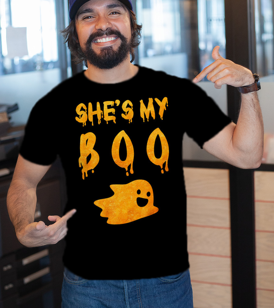She's My Boo Funny Couples Halloween Costume T-Shirt