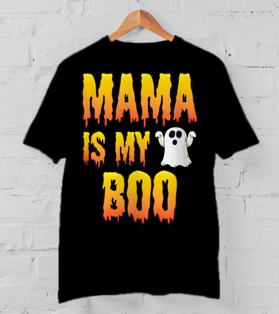 Mama Is My Boo Halloween Ghost Spirit T-Shirt