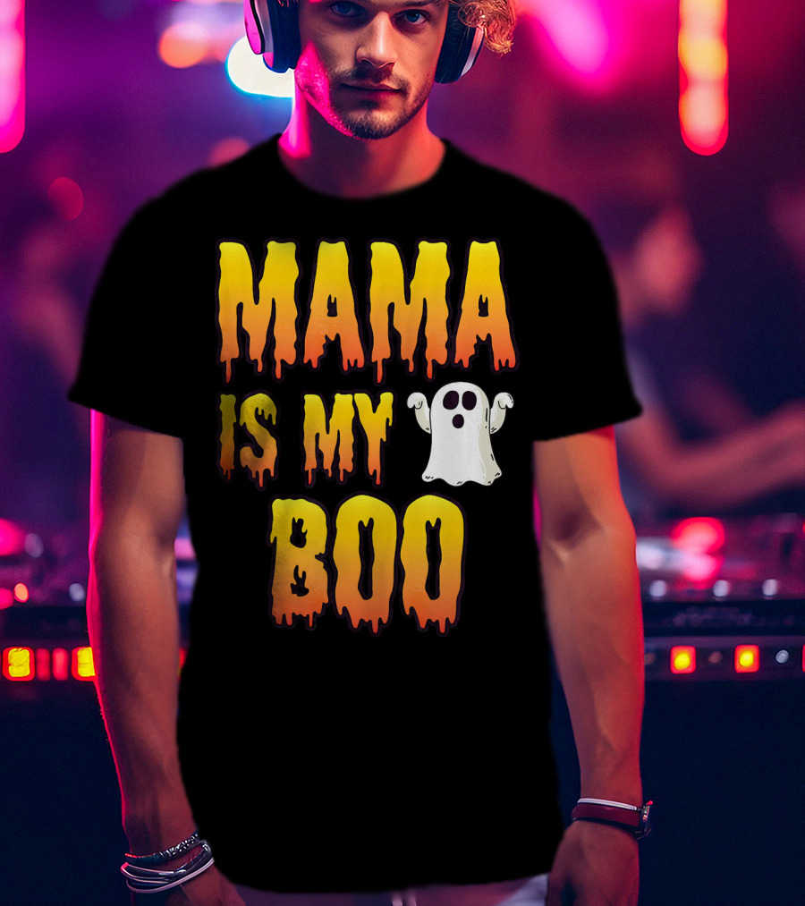 Mama Is My Boo Halloween Ghost Spirit T-Shirt