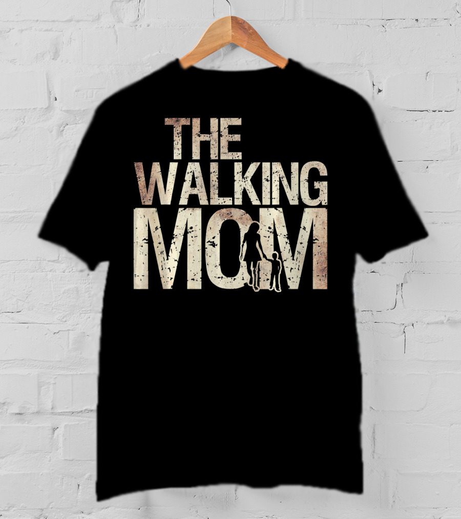 THE WALKING MOM Zombie Woman And Kid Mothers T-Shirt