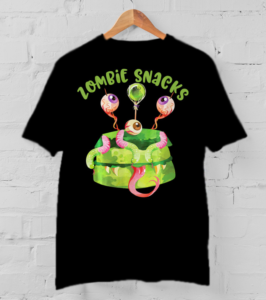 Zombie Snacks Halloween Fun Eyeballs T-Shirt
