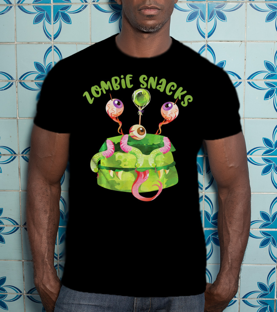 Zombie Snacks Halloween Fun Eyeballs T-Shirt