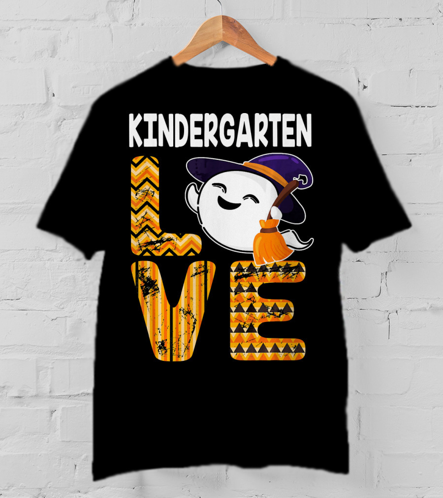 Kindergarten Love Cute Boo Ghost Halloween T-Shirt