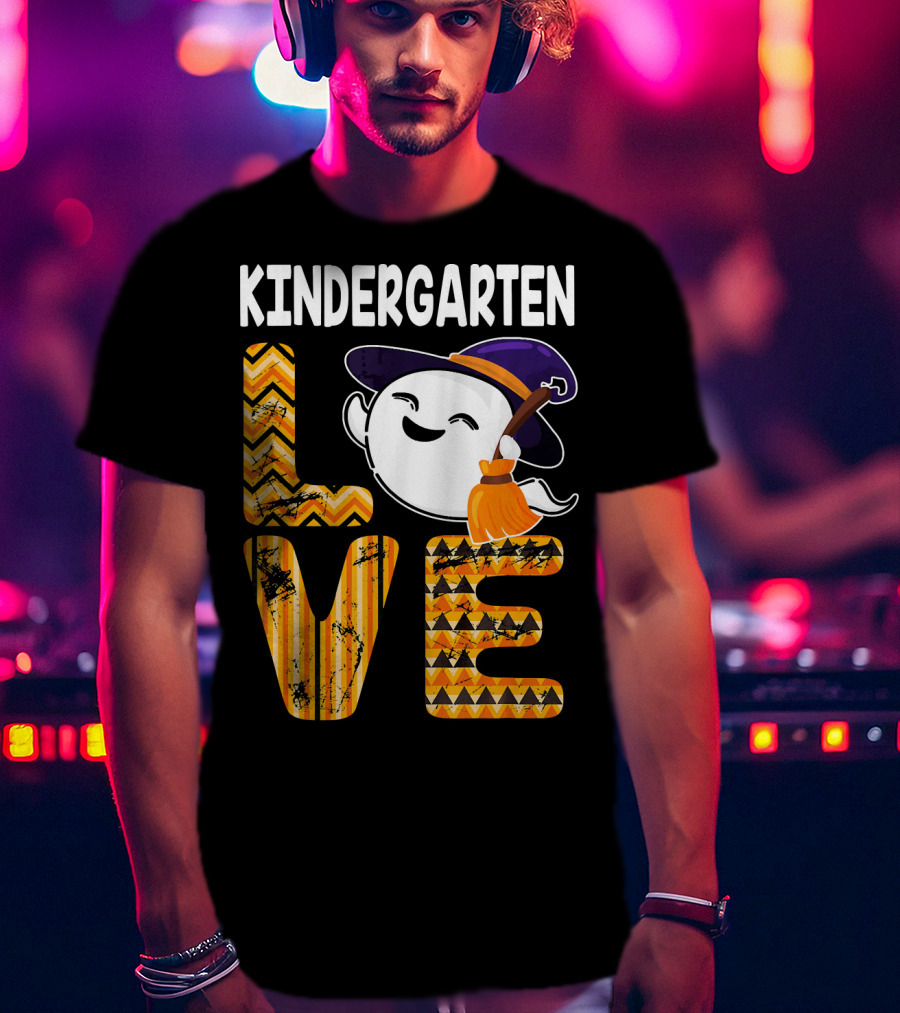 Kindergarten Love Cute Boo Ghost Halloween T-Shirt